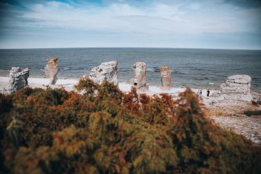 İsveç 'in Gotland adasının etrafındaki manzaralar