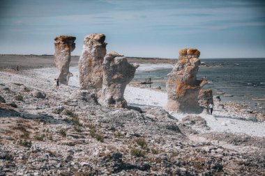 İsveç 'in Gotland adasının etrafındaki manzaralar
