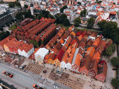 Bergen, Norveç 'teki Bryggen Ahşap Evleri