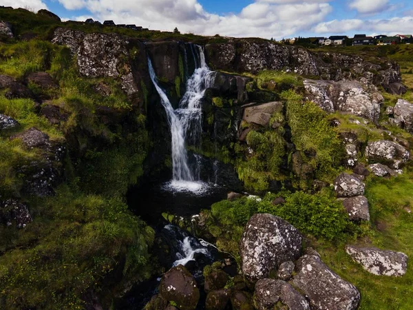 Svartafoss Waterfall Torshavn Faroe Islands — Stock Photo, Image