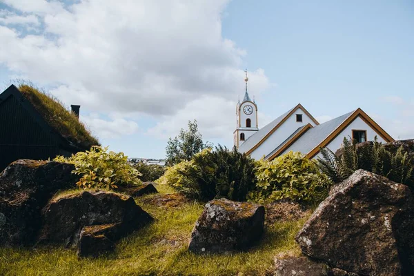 Catedral Torshavn Nas Ilhas Faroé — Fotografia de Stock
