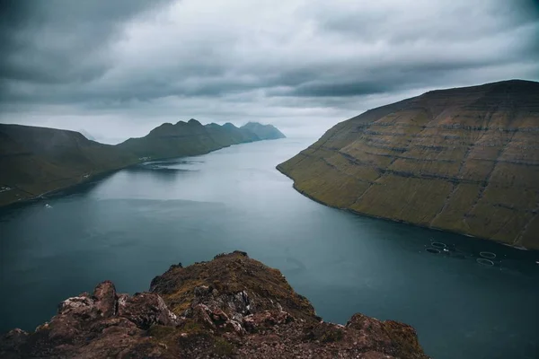 Vedute Kunoy Kalsoy Klakkur Nelle Isole Faroe — Foto Stock