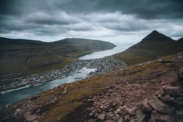 Cidade Klaksvik Nas Ilhas Faroé — Fotografia de Stock