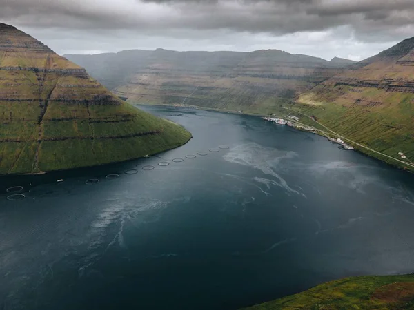 Vistas Kunoy Bordoy Klakkur Ilhas Faroé — Fotografia de Stock