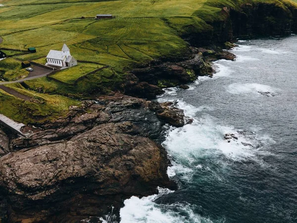 Vidareidi Kirkja Vidoy Faroe Islands — Stock Photo, Image