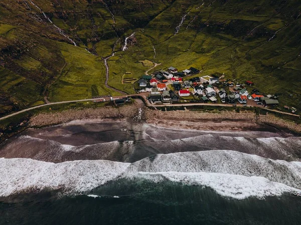 Byn Tjornuvik Färöarna — Stockfoto
