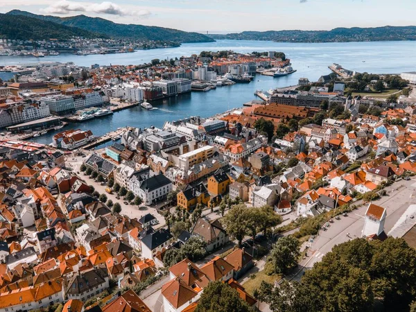 Nézetek Körül Bergen Nyugat Norvégiában — Stock Fotó