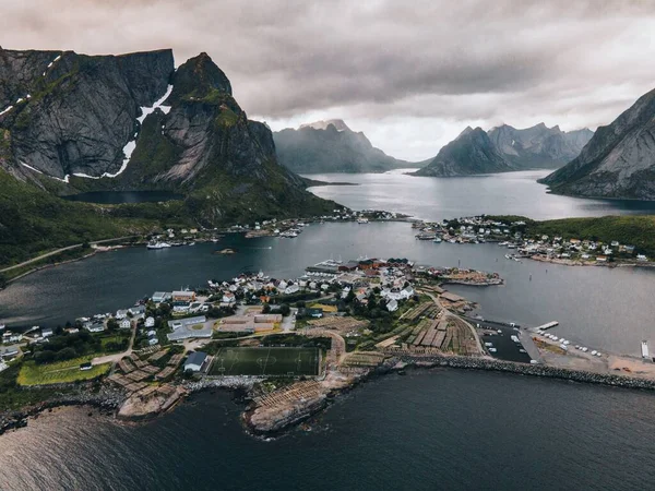 Miasto Reine Wyspach Lofoten Norwegii — Zdjęcie stockowe