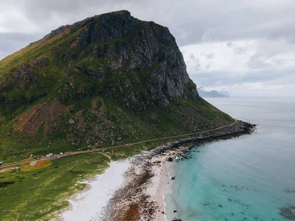 Uttakleiv Strand Lofoten Noorwegen — Stockfoto