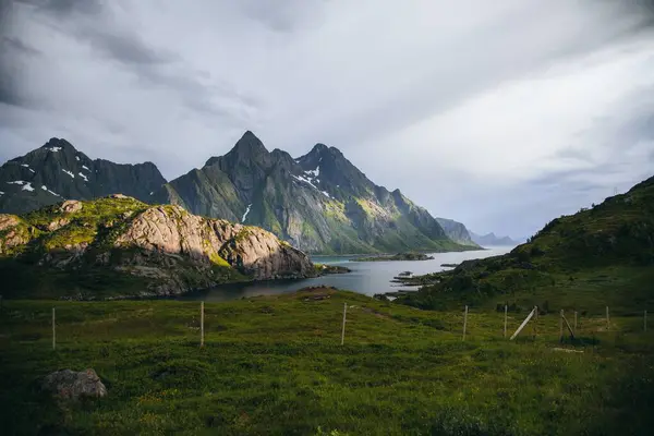 Norveç Teki Lofoten Adaları Nın Çevresinden Görüntüler — Stok fotoğraf