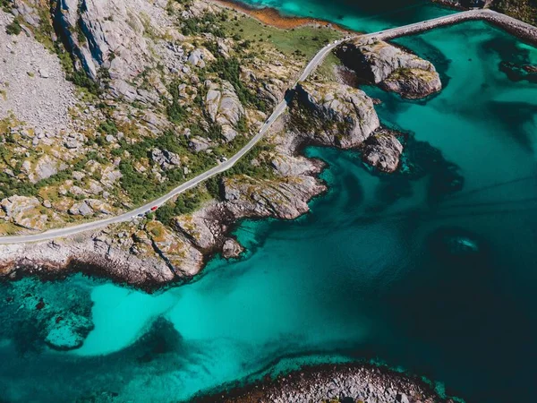 Výhled Bezprostřední Blízkosti Henningsvaer Lofotenských Ostrovech Norsku — Stock fotografie