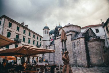 Karadağ 'da Kotor' un Eski Kasabası 'nın manzaraları