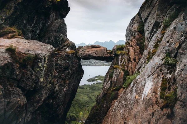 Vistas Todo Lofoten Islands Noruega — Fotografia de Stock