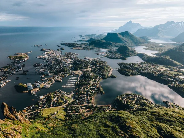 Uitzicht Svolvaer Lofoten Noorwegen — Stockfoto