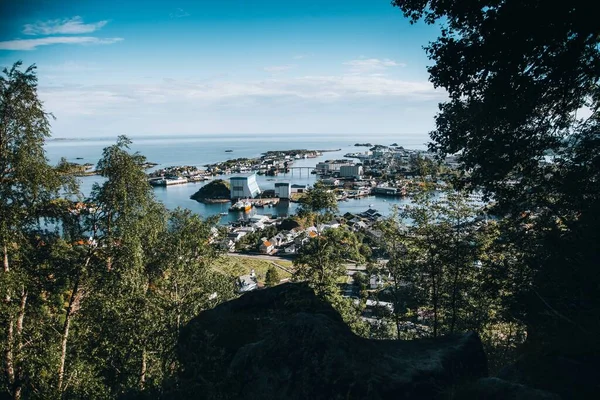 Uitzicht Svolvaer Lofoten Noorwegen — Stockfoto