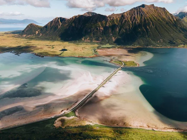挪威罗浮敦群岛远足马特莫拉的看法 — 图库照片