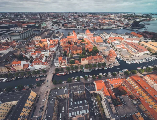 丹麦哥本哈根的Christianshaven运河 — 图库照片