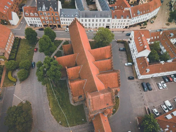 Sankt Hans Kirche Odense Dänemark Drohne — Stockfoto