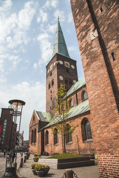 丹麦奥胡斯 日德兰 的奥胡斯大教堂 Domkirke — 图库照片