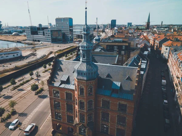 Mejlborg Punto Riferimento Storico Aarhus Danimarca Drone — Foto Stock