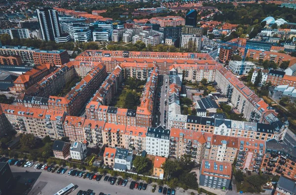 stock image Views over Aarhus, Denmark in Jutland by Drone