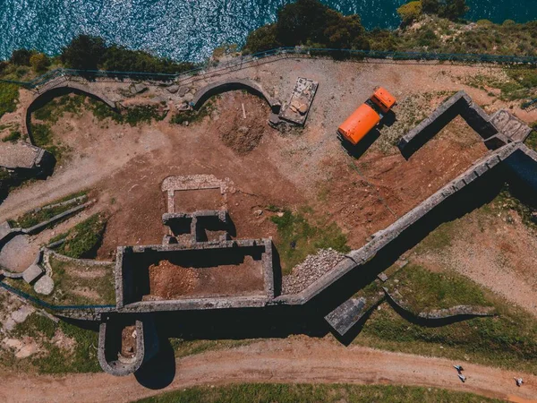 Vistas Drone Jaz Battery Budva Montenegro — Fotografia de Stock