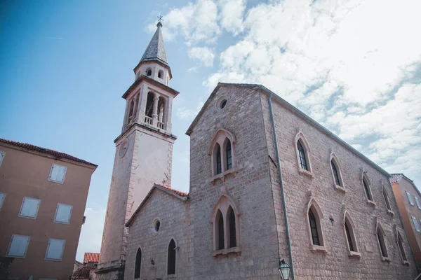 Sankt Ivan Kyrkan Budvas Gamla Stad Montenegro — Stockfoto