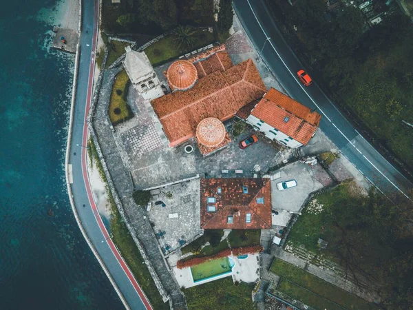 Pohled Kostel Matyáše Kotoru Černá Hora — Stock fotografie