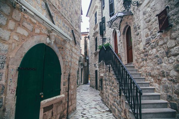 VIews of Kotor's Old Town in Montenegro