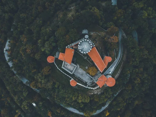 Castillo Branik Rihemberk Por Drone Eslovenia — Foto de Stock