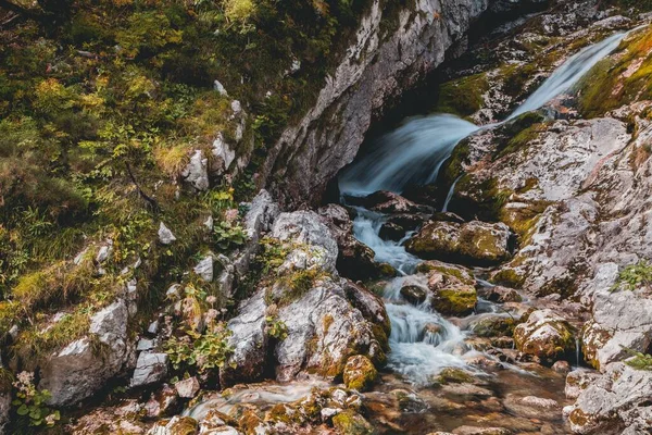 Fonte Del Fiume Soca Nel Parco Nazionale Del Triglav Slovenia — Foto Stock