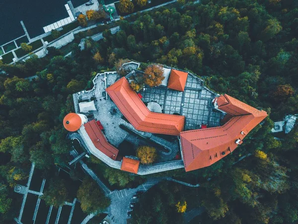 Drone Views Bled Castle Slovenia — Stock Photo, Image
