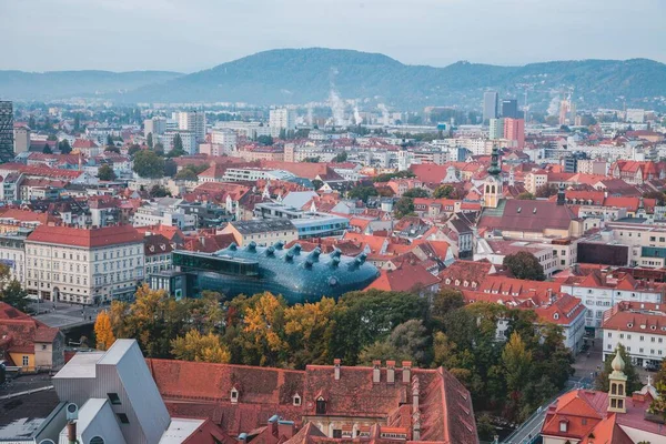 Výhled Rakouské Město Graz — Stock fotografie
