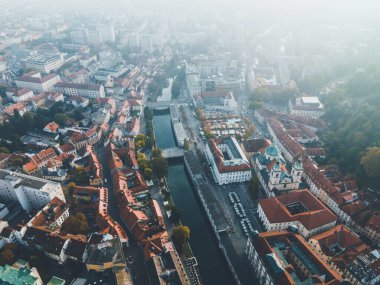 Slovenya başkenti Ljubljana 'nın insansız hava aracı görüşleri