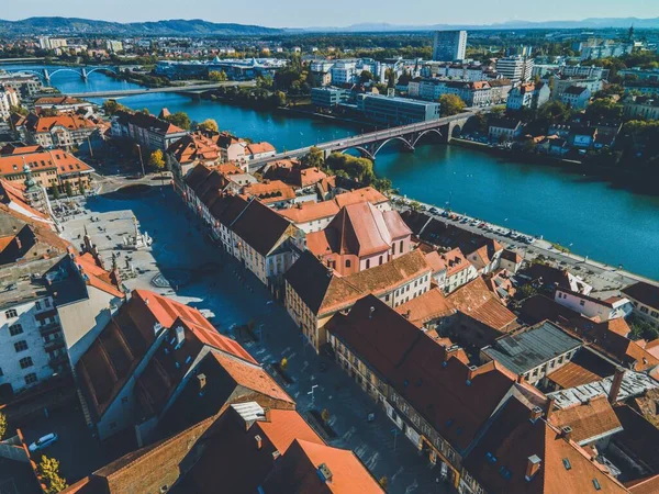 Pohled Město Maribor Slovinsko — Stock fotografie