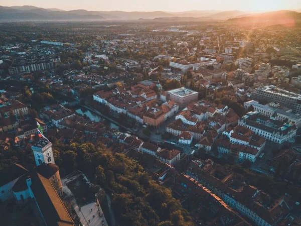 Pohled Hrad Lublaň Slovinsku — Stock fotografie