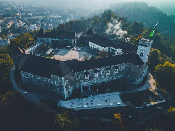 Вид Люблянский Замок Словении — стоковое фото
