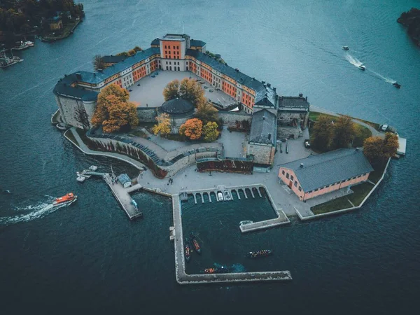 Castello Vaxholm Drone Vaxholm Svezia — Foto Stock
