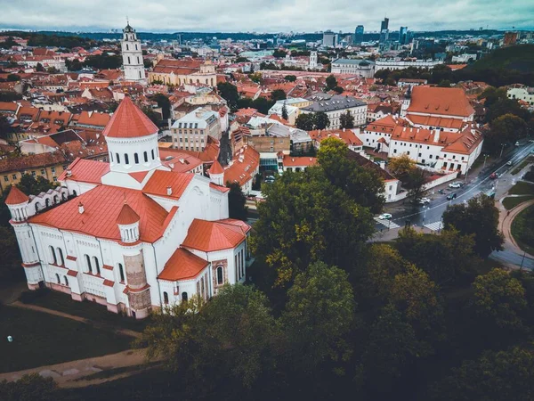 Orthodox Cathedral Theotokos Drone Vilnius — Stock Photo, Image