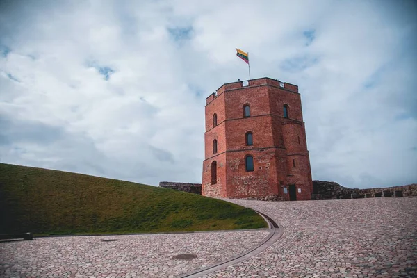 Der Turm Der Gediminas Burg Vilnius Litauen — Stockfoto