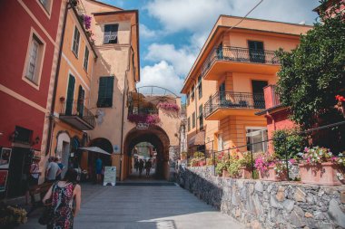 Monterosso al Mare 'nin Cinque Terre, İtalya manzarası