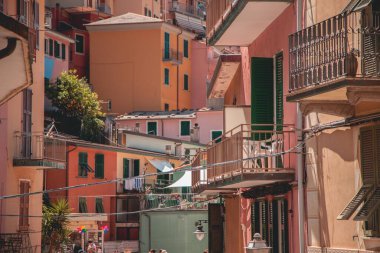 Manarola 'nın Cinque Terre, İtalya manzarası