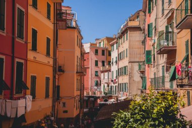 İtalya Cinque Terre 'deki Riomaggiore Manzaraları