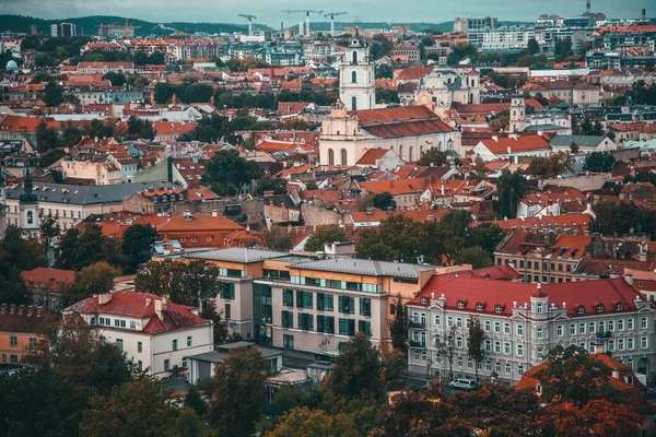 Letecké Pohledy Vilnius Litva Drone — Stock fotografie