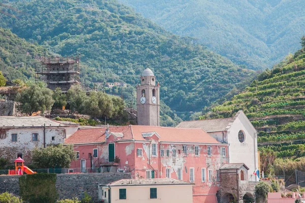 Вид Вернадцу Чинкве Терре Италия — стоковое фото