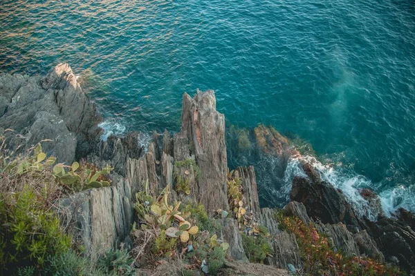 Pohledy Manarolu Cinque Terre Itálie — Stock fotografie