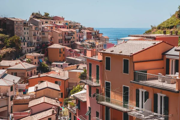 Вид Манаролу Cinque Terre Італія — стокове фото