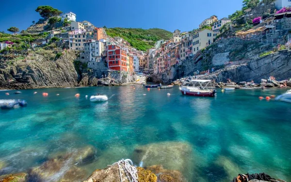 Vistas Riomaggiore Cinque Terre Italia — Foto de Stock