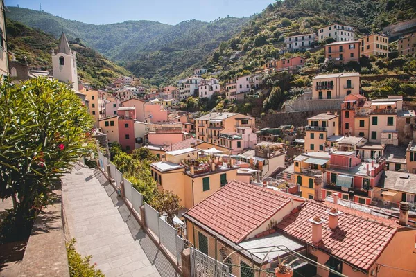 Utsikt Över Riomaggiore Cinque Terre Italien — Stockfoto