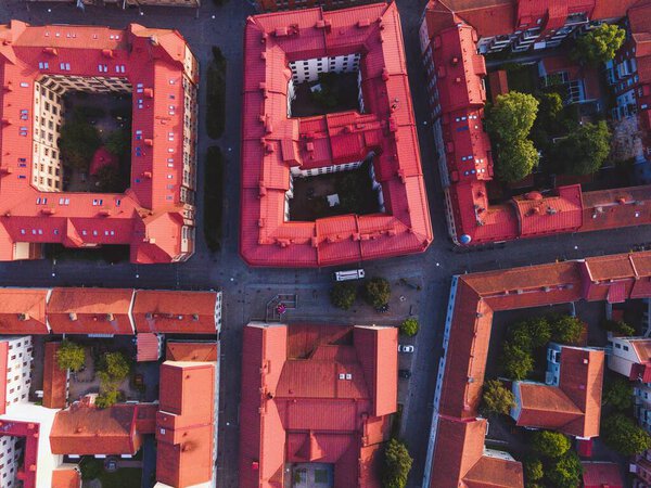Aerial Views over the Swedish city of Gothenburg